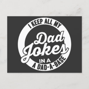 Vintage Ich Bewahre Alle Meine Papa-Witze In Einer Postkarte