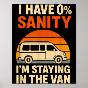 Vintage Ich bleibe im Van lustig Phasmophobia  Poster