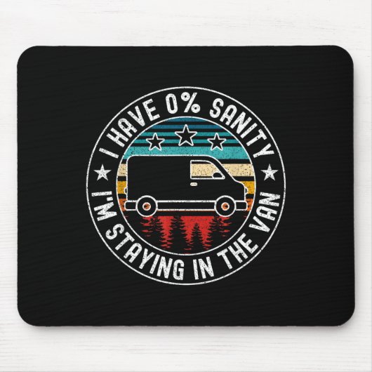 Vintage ich bleibe im Van Phasmophobia lustig Mousepad (Vorne)