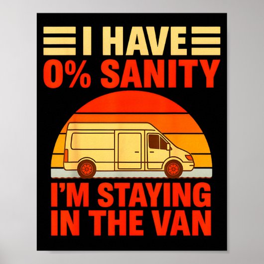 Vintage Ich bleibe im Van Phasmophobia Mann Poster (Vorne)