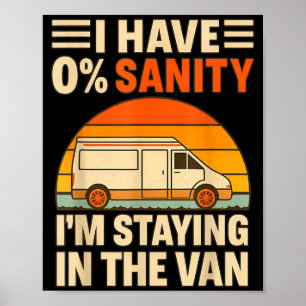 Vintage Ich bleibe im Van Phasmophobia Mann Poster
