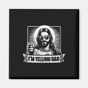 Vintage Ich erzähle Papa Jesus religiöser christli Magnet