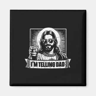 Vintage Ich erzähle Papa Jesus religiöser christli Magnet