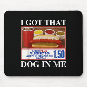 Vintage Ich Habe Den Hund In Mir Lustiger Hotdog M Mousepad