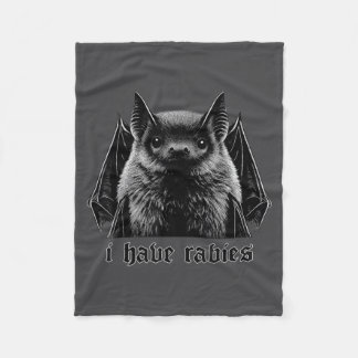 Vintage Ich habe Tollwut Fledermaus Lustige Meme Z Fleecedecke