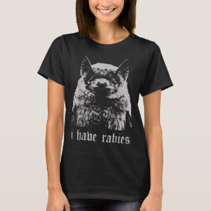 Vintage Ich habe Tollwut Fledermaus Lustige Meme Z T-Shirt