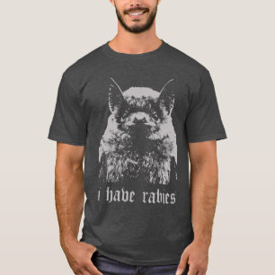 Vintage Ich habe Tollwut Fledermaus Lustige Meme Z T-Shirt