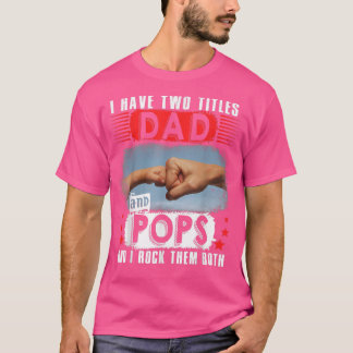 Vintage Ich habe zwei Titel Papa und Opa Frohen Va T-Shirt