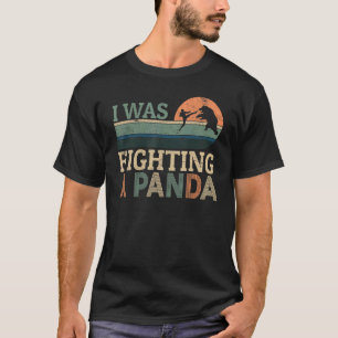 Vintage Ich kämpfte mit einem Panda-Bären Schnell T-Shirt