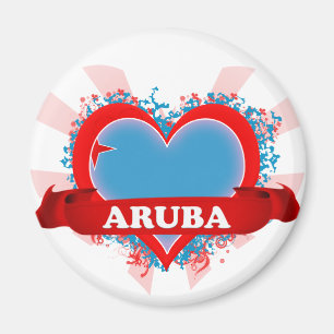 Vintage Ich liebe Aruba Magnet