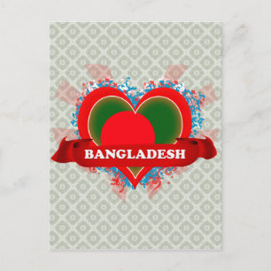 Vintage Ich liebe Bangladesch Postkarte