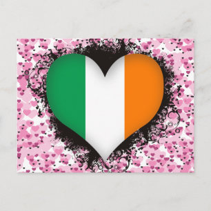 Vintage Ich liebe Irland Postkarte