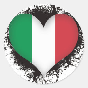 Vintage Ich liebe Italien Runder Aufkleber