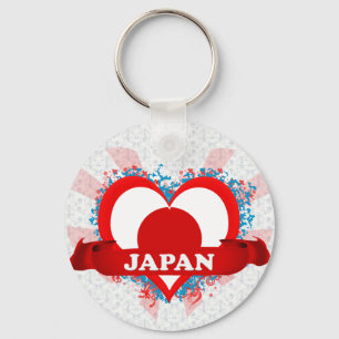 Vintage Ich liebe Japan Schlüsselanhänger