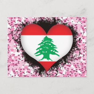 Vintage Ich liebe Libanon Postkarte