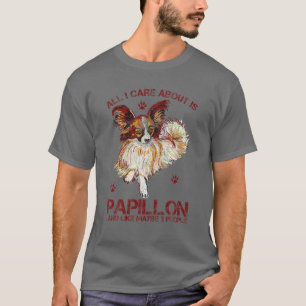 Vintage Ich liebe meinen Papillon-Hund und mag vie T-Shirt