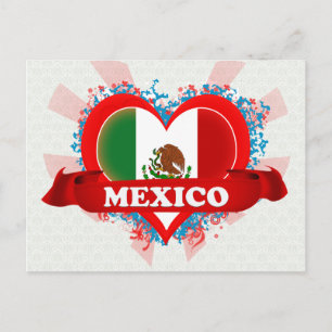 Vintage Ich liebe Mexiko Postkarte