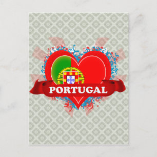 Vintage Ich liebe Portugal Postkarte