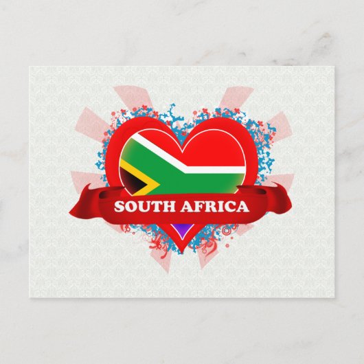Vintage Ich liebe Südafrika Postkarte (Vorderseite)