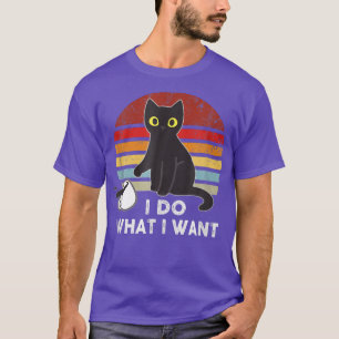 Vintage Ich mache was ich will Katze Liebe r Papa T-Shirt