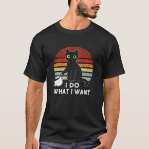 Vintage Ich mache was ich will Katze Liebe r Papa T-Shirt