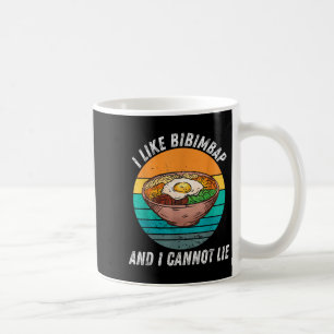 Vintage ich mag Bibimbap und ich kann nicht lügen Kaffeetasse