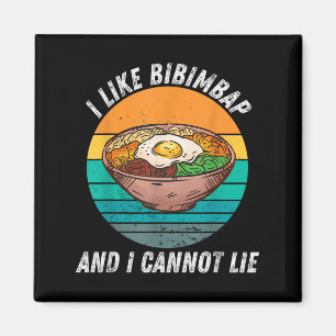 Vintage ich mag Bibimbap und ich kann nicht lügen Magnet
