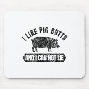 Vintage Ich mag Schweineärsche und ich kann nicht Mousepad