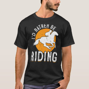 Vintage Ich reite lieber Pferde  Pferd Reitsport T-Shirt