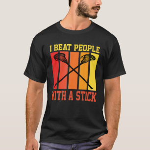 Vintage Ich schlage Leute mit einem Stock Lustiges T-Shirt