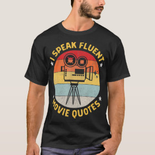 Vintage Ich spreche fließend Filmzitate Film Liebh T-Shirt
