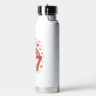 Vintage Ich war 6 jetzt bin ich 7 Einhorn Geburtst Trinkflasche