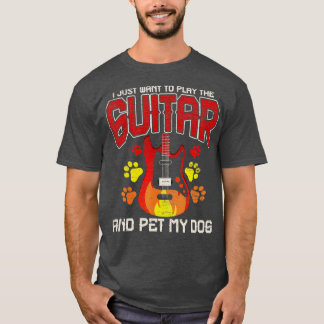 Vintage Ich Will Nur Gitarre Spielen Und Mein Haus T-Shirt