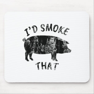 Vintage Ich würde diese lustige BBQ-Wurst grillen  Mousepad