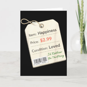 Vintage Ich würde lieber Second-Hand-Laden _2  Karte