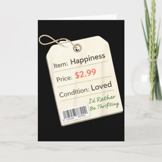 Vintage Ich würde lieber Second-Hand-Laden _2  Karte (Vorderseite)