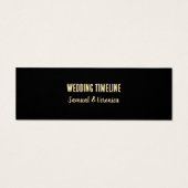 Vintage Icon Wedding Timeline Mini Card (Rückseite)
