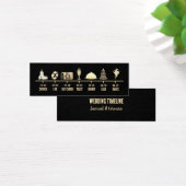 Vintage Icon Wedding Timeline Mini Card (Schreibtisch)