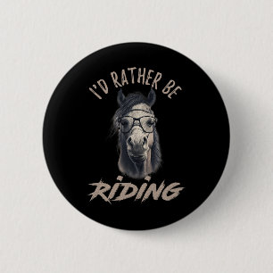 Vintage Id statt Reitpferd Button