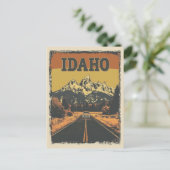 Vintage Idaho Bergwelt Landschaft Postkarte (Stehend Vorderseite)