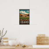 Vintage Idaho Landschaft Charm Poster (Küche)