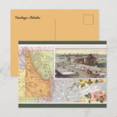 Vintage Idaho Map Postkarte (Vorne/Hinten)