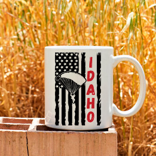 Vintage Idaho Paragliding Fallschirmspringen Kaffeetasse