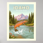 Vintage Idaho Poster (Vorne)