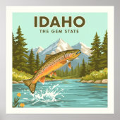 Vintage Idaho Poster (Vorne)
