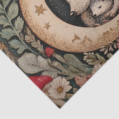 Vintage-Igel-Wald-Blumen-William-Morris Seidenpapier (Ausschnitt)