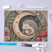 Vintage-Igel-Wald-Blumen-William-Morris Seidenpapier (Handwerk)