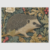 Vintage-Igel-Wald-Blumen William Morris  Seidenpapier (Vorderseite)