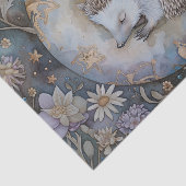 Vintage-Igel-Wald-Blumen William Morris  Seidenpapier (Ausschnitt)