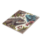 Vintage Iguana Nahtlose Malerei Fliese (Seite)